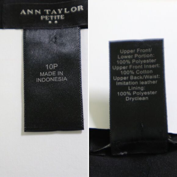 Ann Taylor Size Petite 10 Colorblock A Line Dress Tan Black White - Picture 11 of 11